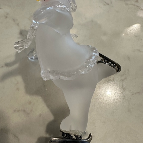 “Vintage Frosted Glass Skating Snowman Figurines – Set of 3, - Picture 13 of 16